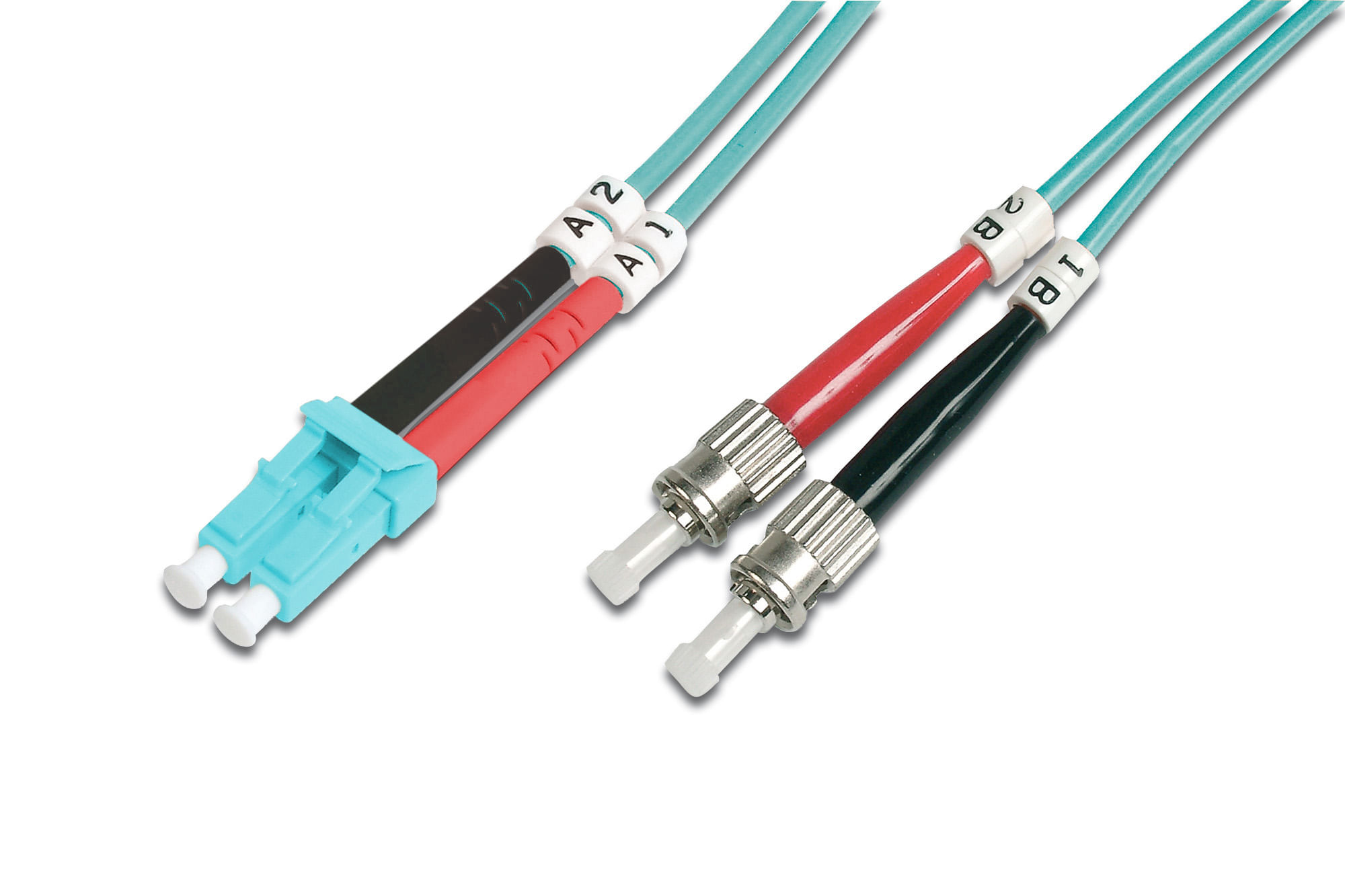 Digitus cavo fibra ottica lc a st multimode duplex 50-125 mt.5 om3 Digitus Cavo patch LWL multimodale OM 3, LC/ST