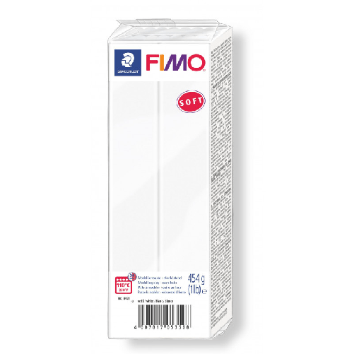 Staedtler FIMO pasta da modellare Staedtler colore bianco ottima da lavorare e modellare si indurisce in forno panetto Staedtler FIMO 8021 Argilla da