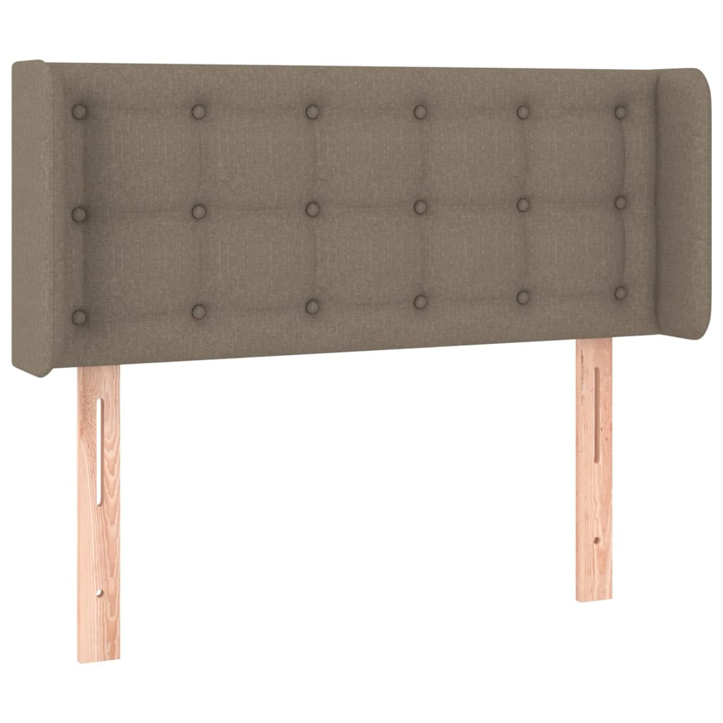 VidaXL Testiera ad Orecchio Tortora 103x16x78/88 cm in Tessuto VidaXL 3119196 testiera e pedana Grigio talpa