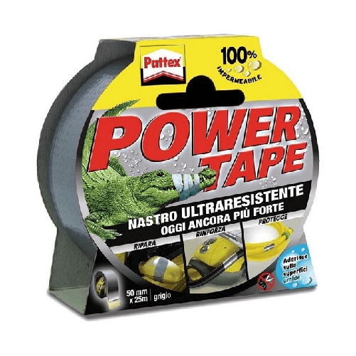 Henkel Pattex 1669710 nastro adesivo Adatto per uso interno Adatto per uso esterno 25 m Grigio Henkel Nastro Power Tape Grigio Mm 50X25Mt