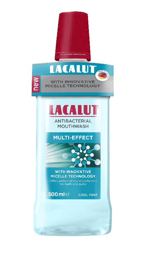 Lacalut Colluttorio Micellare Multi-Effect - Colluttorio Gengive Sane e Igiene Dentale 500 ml - Combatte Placca
