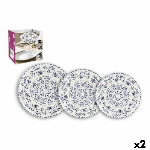 Servizio di Piatti Inde Blur Gres (2 Unità) (12 pcs)