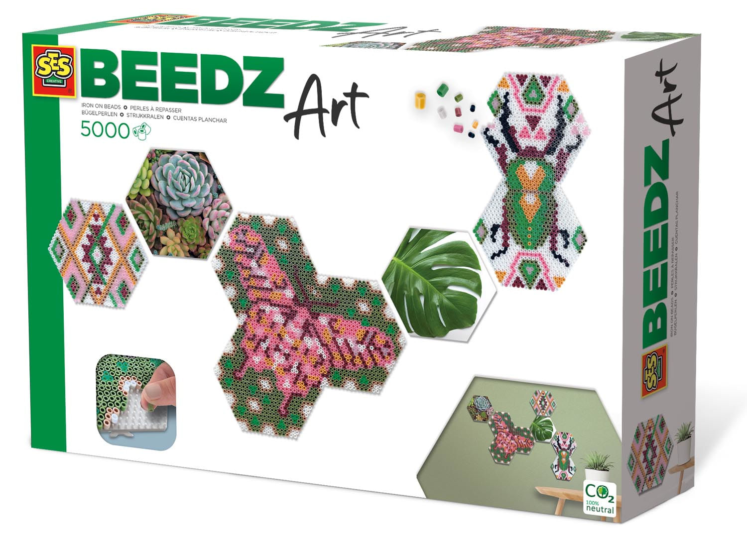 SES Creative Mosaico SES Creative Beedz Art - Hex tiles Botánica (FR) SES Creative Beedz Art - Hex tiles Botanica