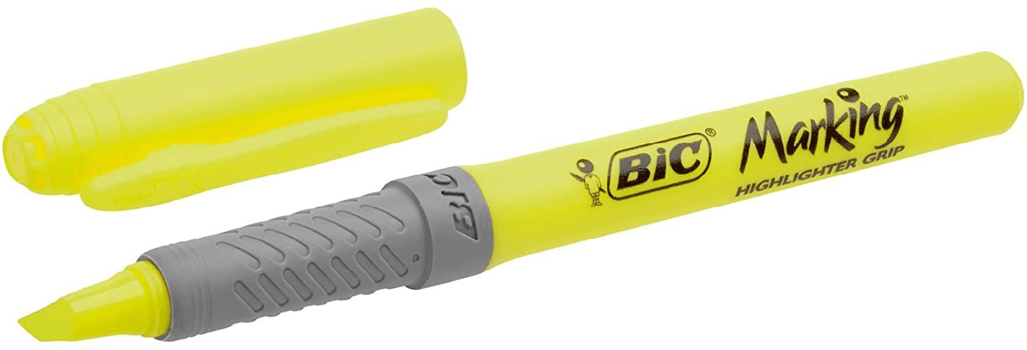 BIC ELIMINARE CRAID CLIP FLUORECENT SEMPLICE - INGGILIO A BASSA - Punto smusso - tratto tra 1,60 e 3,30 mm - colore gial
