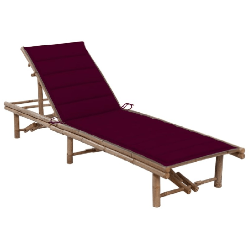VidaXL Lettino Prendisole da Giardino con Cuscino in Bambù VidaXL 3061641 sedia da esterno