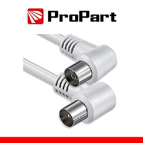 Cavo antenna TV IEC 2.5M SP-PR 90Ã â Ã Â° BIANCO