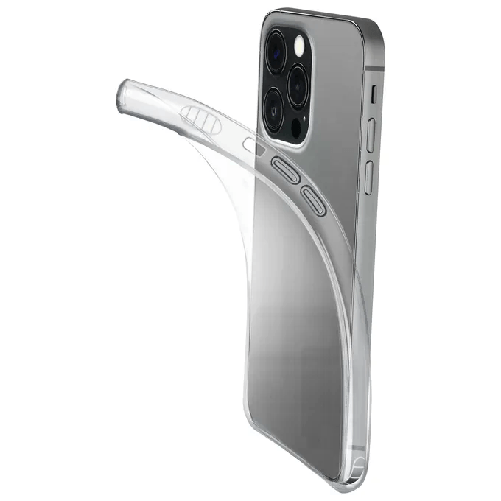 Cellular Line Cover Fine per iPhone 13 Pro Max Cover in gomma morbida ultra sottile e trasparente Cellularline Fine