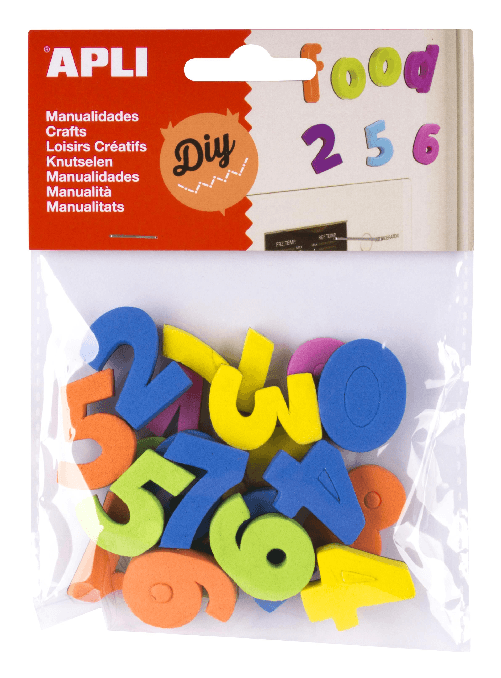 Applied Goma EVA emette numeri 20u - flessibile e colorato - ideale per l'artigianato e l'educazione