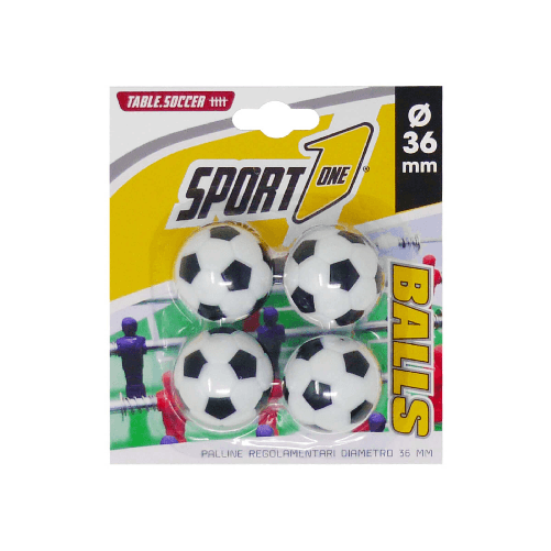 Mandelli BLISTER 4 PALLINE REGOLAMENTARI PER CALCETTO D.36 mm Mandelli 4 Palline Calcetto