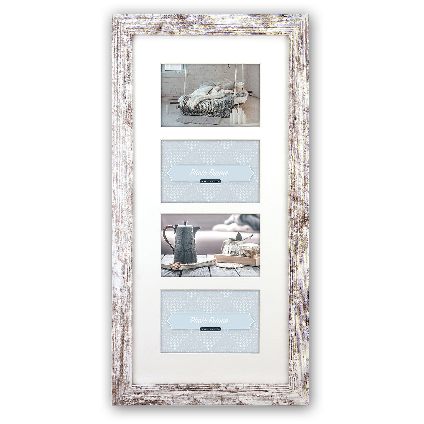 Zep s.r.l. CORNICE NELSON 6 - 4Q - 4 DA 10X15 - V24106 ZEP Nelson 6 4Q Cornice per foto multipla Bianco