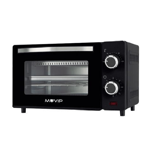 Forno da tavolo Muvip 650W 10L - Regolatore di temperatura 100o - 230o - Porta in vetro temperato - Corpo in acciaio inossidabile