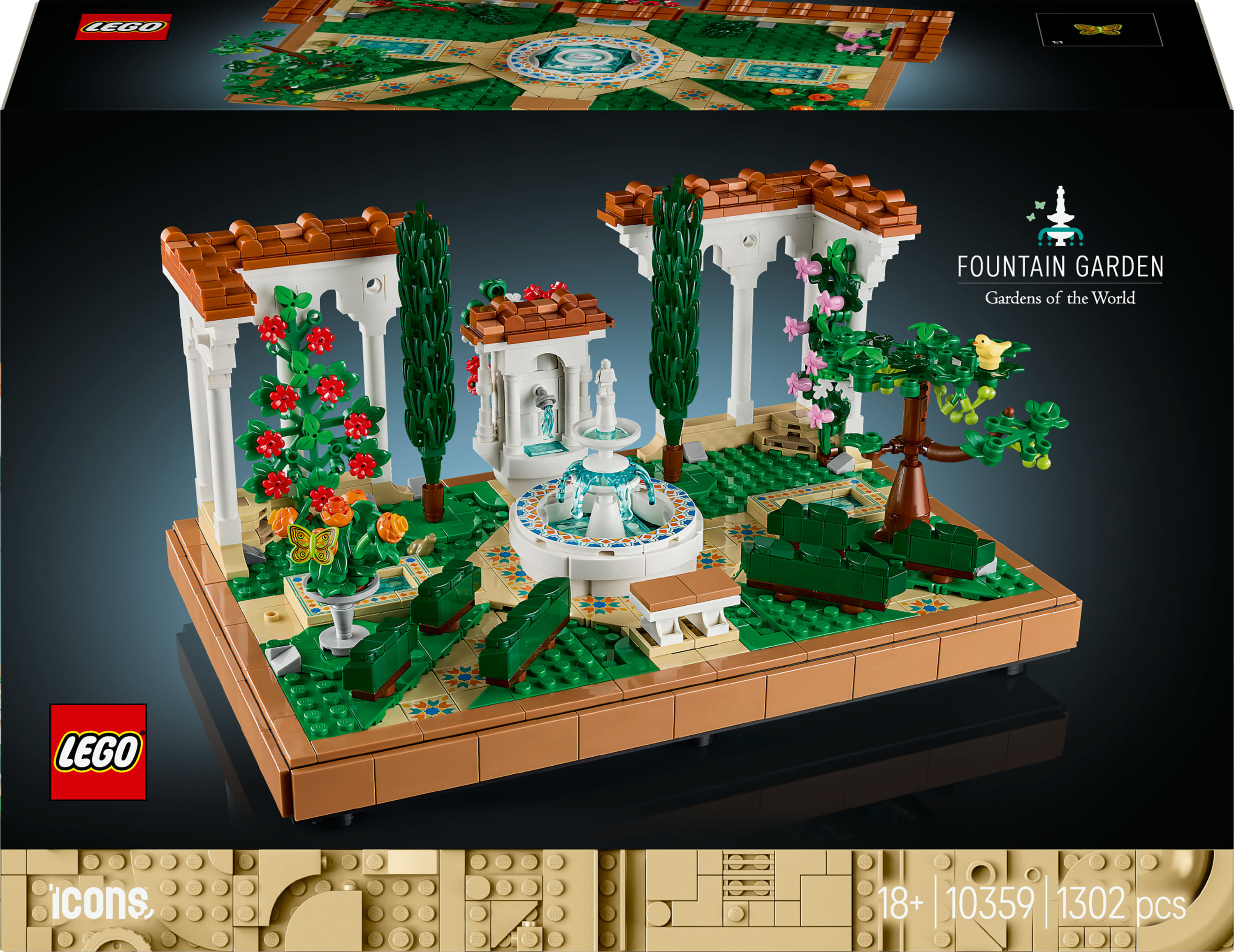 LEGO Icons Il giardino della fontana 10359 LEGO Il giardino della fontana