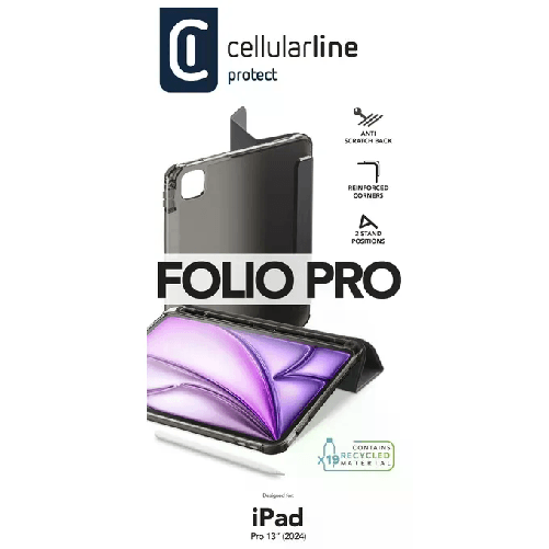 Cellular Line Cellularline Folio - iPad Pro 12.9" Custodia per tablet con funzione stand Cellularline Folio - iPad Pro 12.9" Custodia per tablet con f