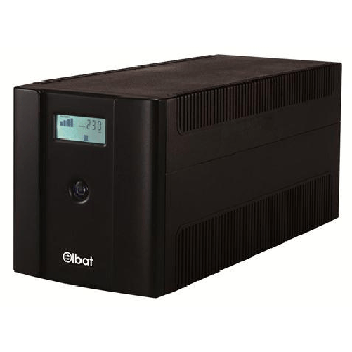 Elbat Delta UPS 1100VA USB - Display LCD - 4x Shucko - Stabilizzatore AVR - Funzione di avviamento a freddo
