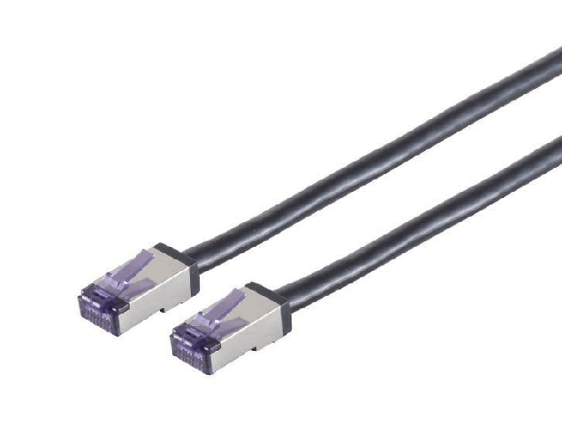 Lanview HIGH-FLEX Cat6a S/FTP - Black 1m Ultra-Flex Shielded - Network Cable, Soft PVC, AWG26/7 CU - Warranty: 300M