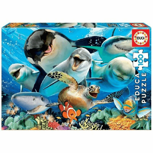 Educa Puzzle Educa Selfie Under the Sea (100 pcs) Educa Borras 18062 puzzle 100 pz Animali