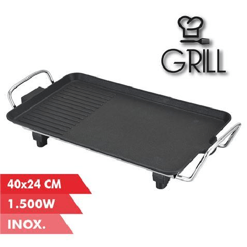 Muvip Electric ASAR Play 1500W - Lisa e Grill 2 zone - Piatto antidener - Frio Touse Ass
