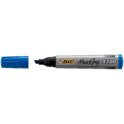BIC Marking 2300 marcatore permanente Punta smussata Blu 12 pz