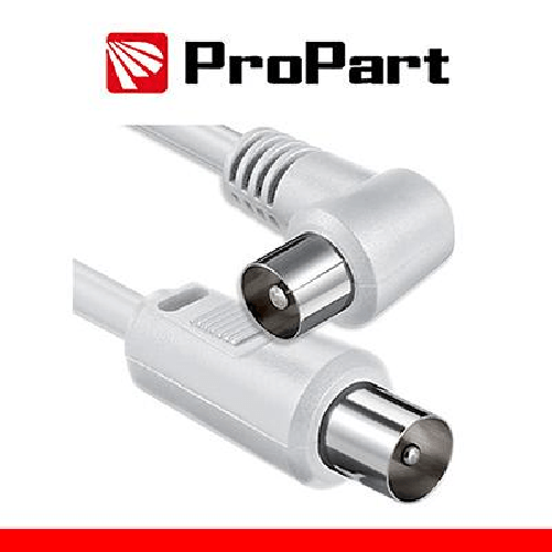 Cavo antenna TV IEC 2M SP dr. -SP 90Ã â Ã Â° BIANCO