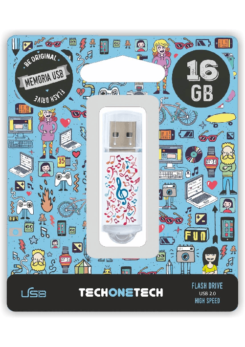 TechOneTech Memoria TechOnetech Music Dream USB 2.0 16GB (Pendrive) Memoria TechOnetech Music Dream USB 2.0 16GB (Pendrive)