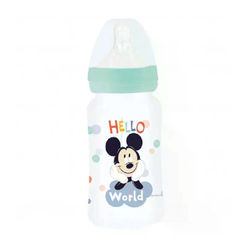 Stor Biberon Bambini anticolica Disney Mickey da 240 ml DISNEY bimbo BPA Free Stor 13002 biberon 240 ml Azzurro, Trasparente Plastica