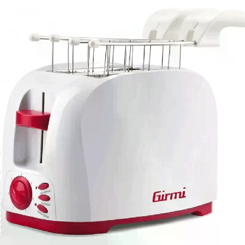 Girmi TOSTAPANE TP11 GIRMI FUNZIONI DI COTTURA, RISCALDAMENTO, SCONGELAMENTO CON PINZE Girmi TP1101 tostapane 2 fetta/e 800 W Rosso, Bianco