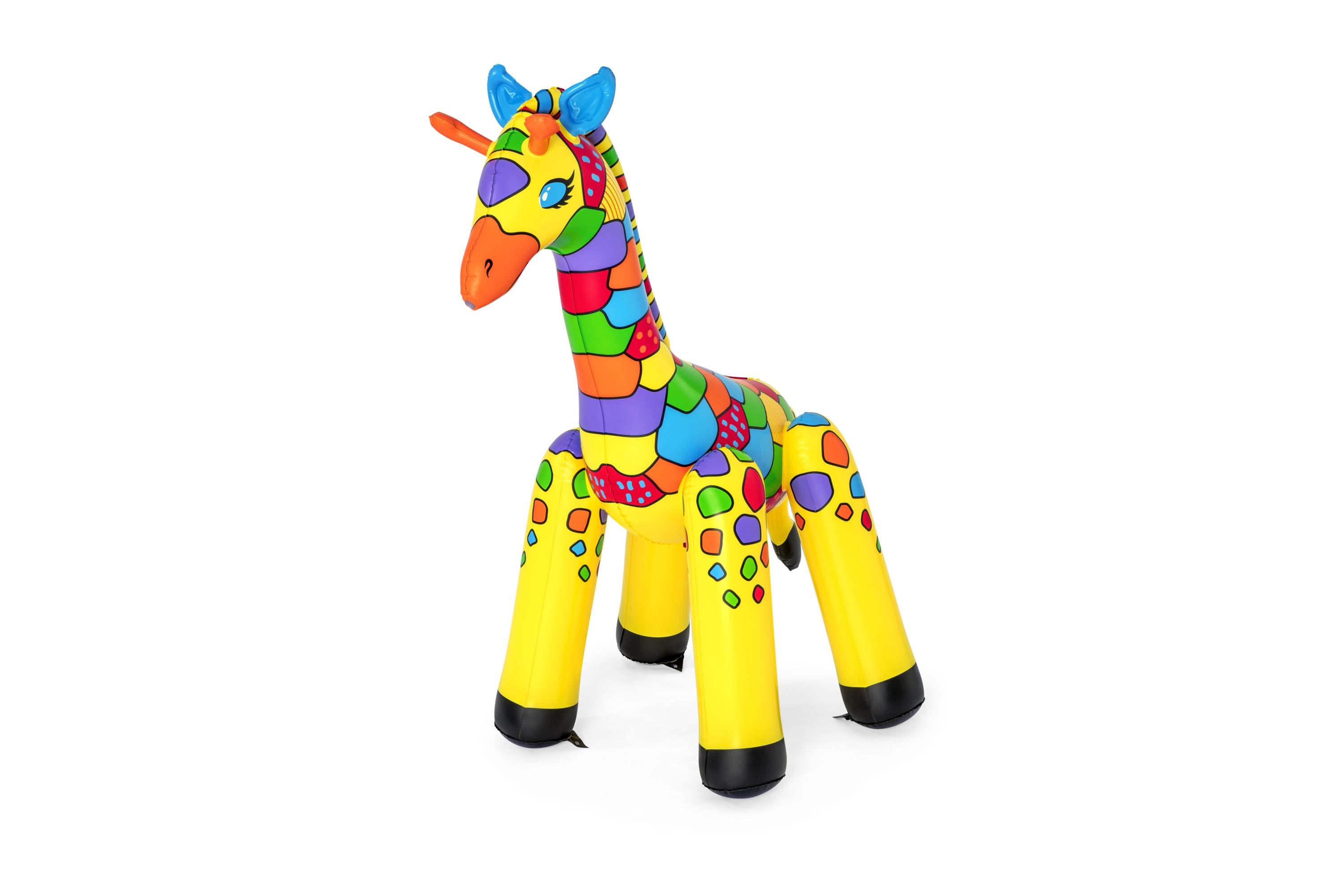 Bestway Gonfiabile spruzzatore grande giraffa jumbo irrigatore giardino feste Bestway 52384 spruzzatore per giochi d'acqua