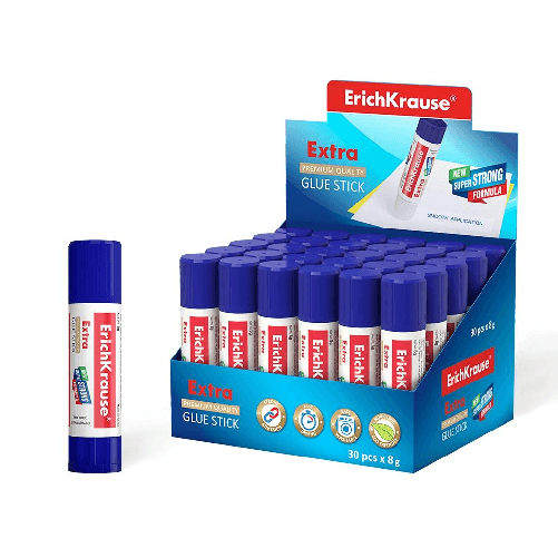 Colla stick Erichkrause Extra - Formula super forte a base di PVP - Consumo economico - Adesione rapida e affidabile - F