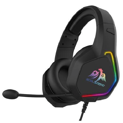 CoolSound G6 Cuffie da gioco con microfono - USB per illuminazione a LED - diadema regolabile - cuscinetti imbottiti - C Cuffie da gioco Coolsound G6