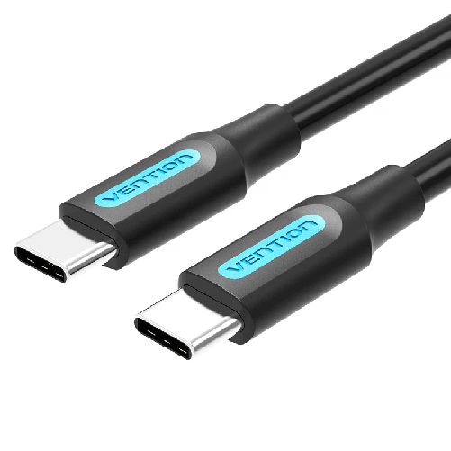 Vention Cable USB-C Macho a USB-C Macho - 0.5m 3A PD60W - Color Negro Vention COSBD cavo USB USB 2.0 0,5 m USB C Nero