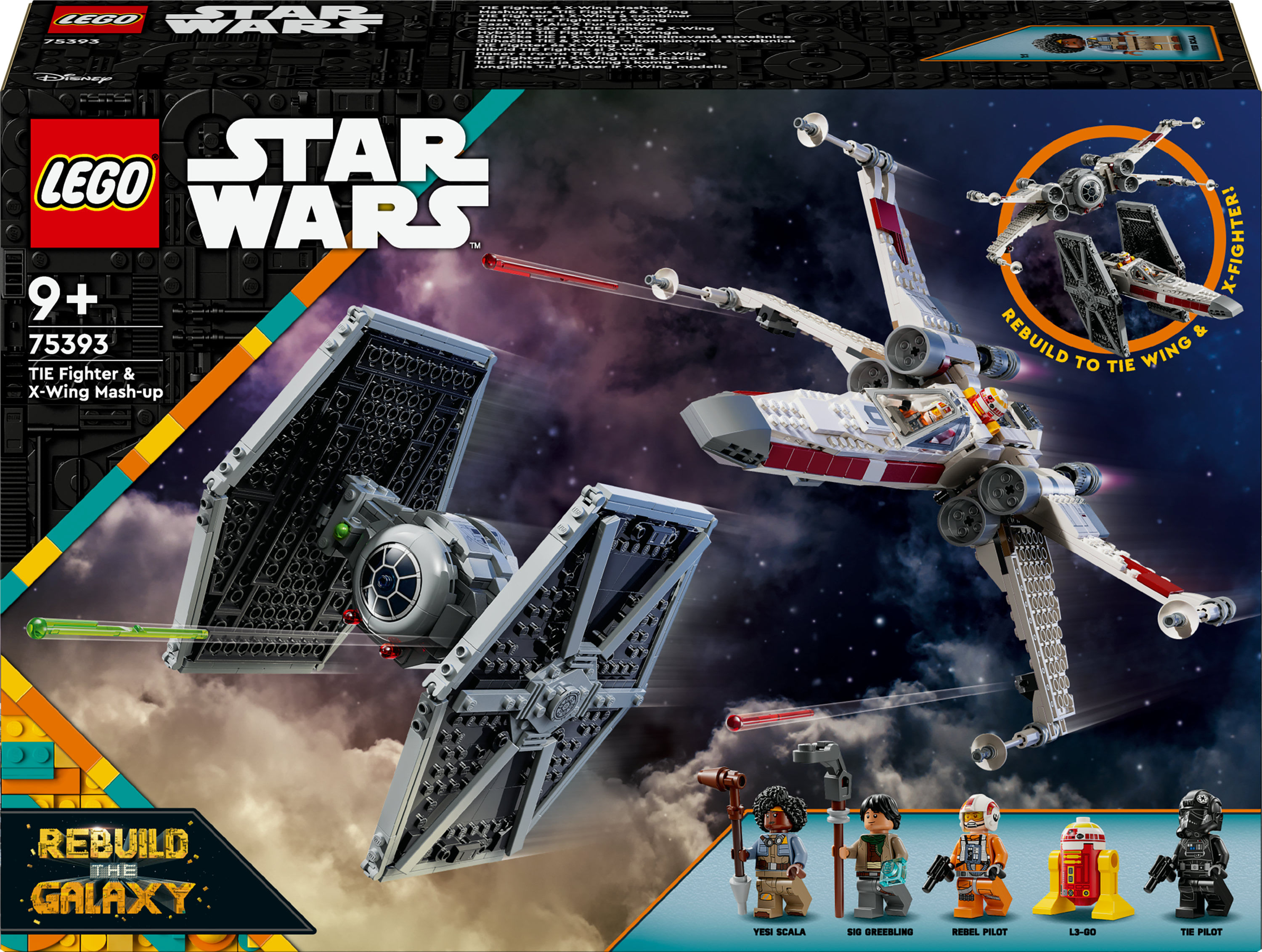 Lego Set di Costruzioni Lego 75393 TIE Fighter and X-Wing Combiner 1063 Pezzi LEGO Mash-up TIE Fighter e X-Wing