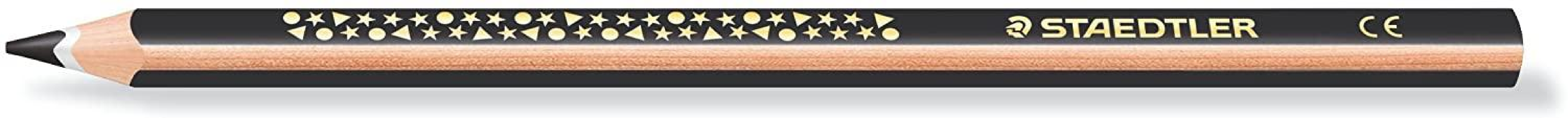 Staedtler Jumbo Noris 128 Matita Colorata Triangolare - Piombo 4mm - Resistenza Alla Rottura - Design Ergonomico - Colore Nero