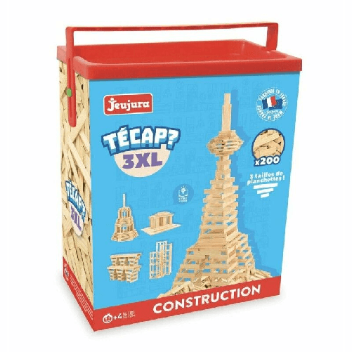 Jeujura Barattolo con Costruzioni Jeujura TECAP? 3XL 200 Pezzi JEUJURA 8322 gioco di costruzione