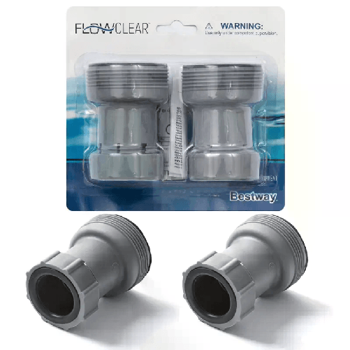 Bestway 2x Adattatore tubo pompa filtro da 38 mm Collegamento per piscina 58236 Bestway 58236 accessorio per piscina Adattatore per pompa