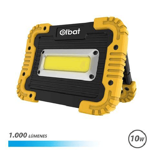 Elbat Focus LED ricaricabile 10W - 1000 lunedì - Luce fredda 6500K - Batteria 4400MAH - Autonomia da 5 a 6 ore