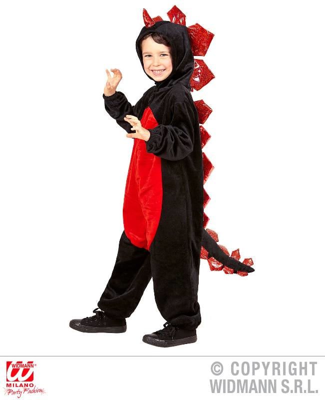 W WIDMANN MILANO Party Fashion WIDMANN Drago Nero In Peluche (Costume Con Cappuccio) (104 Cm / 2-3 Years) WIDMANN Drago Nero In Peluche (Costume Con C