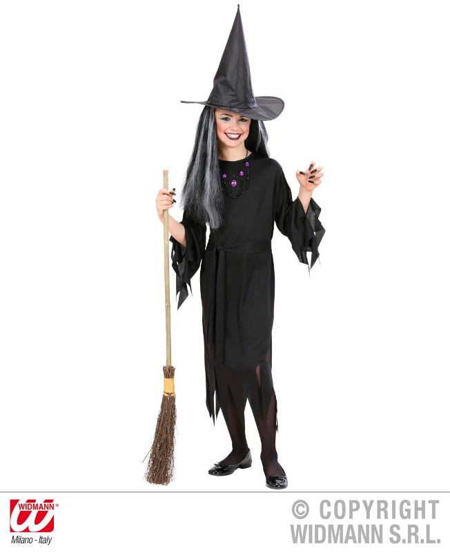 W Widmann Milano Party Fashion WIDMANN Cost.Strega (Vestito, Cintura, Cappello) (128 Cm / 5-7 Years) W WIDMANN MILANO Party Fashion WIDMANN 02506 COST