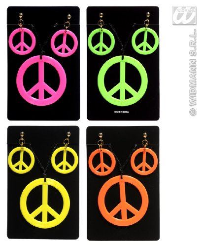 W WIDMANN MILANO Party Fashion WIDMANN Set Collana Ed Orecchini Hippie Ass. In 4 Colori Fluorescenti WIDMANN Set Collana Ed Orecchini Hippie Ass. In 4