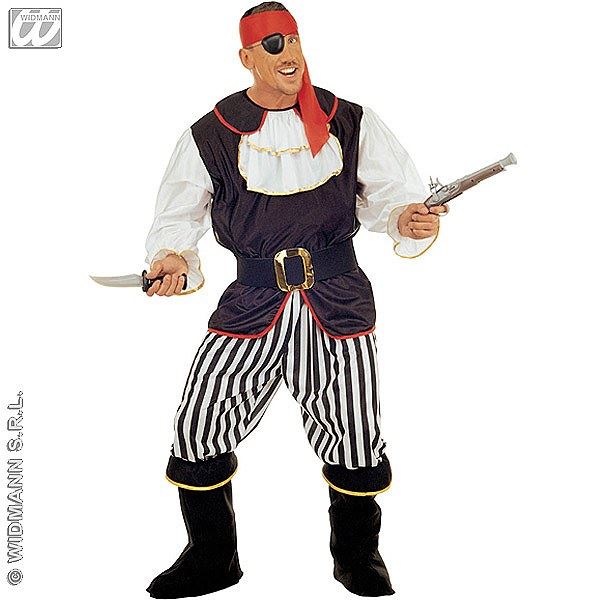 W WIDMANN MILANO Party Fashion WIDMANN Pirata (Casacca Con Jabot, Pantaloni, Cintura, Copristivali, Fasciaper Testa) WIDMANN Pirata (Casacca Con Jabot