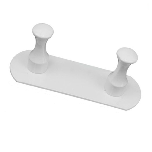 Cleafe-appendiabiti Con 2 Ganci Bianco Per Accappatoio Bagno Cucina Casa Da Parete 59756 -