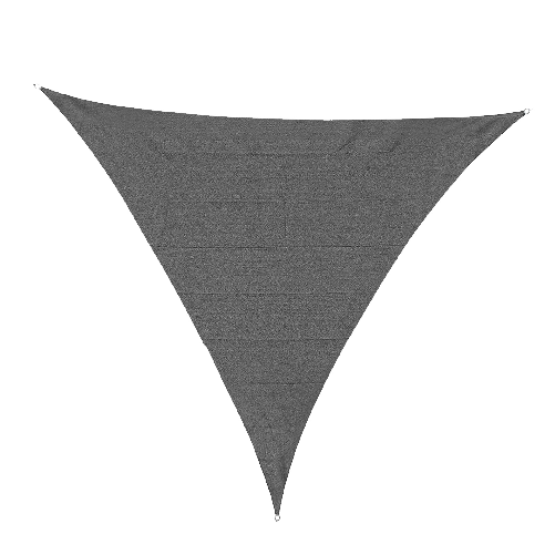 Outsunny Tenda da Sole Triangolare Anti-UV e Traspirante con Ganci a D, in HDPE, 5x5x5 m, Bianca e Blu