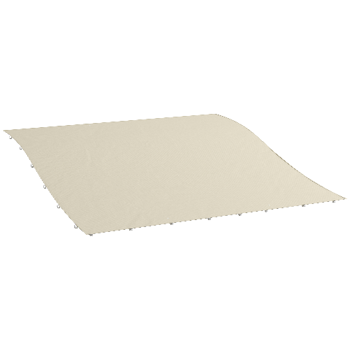 Outsunny Telo di Ricambio per Pergola da Giardino 2.5x3 m con 8 Fori di Drenaggio, in Poliestere, 297x243 cm, Beige