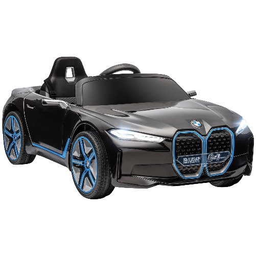 HOMCOM Macchina Elettrica per Bambini 3-6 Anni con Licenza BMW con Telecomando, Clacson e Fari, 115x67x45 cm, Nera