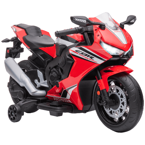 HOMCOM Moto Elettrica per Bambini con Licenza HONDA, Batteria 6V Ricaricabile, Velocità 3km/h, Rosso
