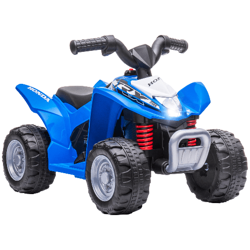 AIYAPLAY Quad Elettrico per Bambini 18-36 Mesi con Luci LED, Clacson e Pedali, 65.5x38.5x43.5 cm, Blu