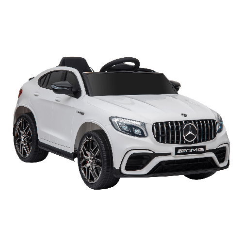 HOMCOM Macchina Elettrica per Bambini 3-5 Anni Mercedes con Cintura di Sicurezza e Telecomando, Bianco