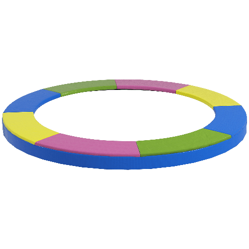 SPORTNOW Copertura Tappeto Elastico Ø305x30 cm Pieghevole e Portatile, in Plastica, PE e Schiuma, Multicolore