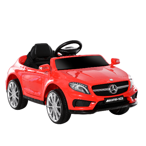 HOMCOM Macchina Elettrica per Bambini 3+ Anni Mercedes GLA con Telecomando, Fari LED e Musica, Rosso