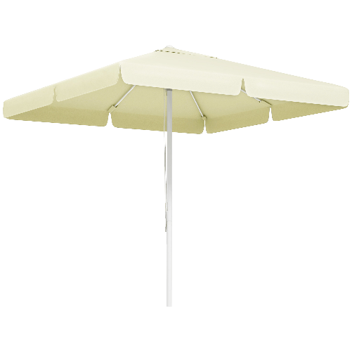 Outsunny Ombrellone da Giardino da 2.5 m ad Altezza Regolabile in Alluminio, Metallo e Poliestere