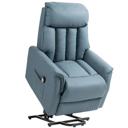HOMCOM Poltrona Relax Reclinabile Alzapersone Elettrica con Telecomando e Poggiapiedi